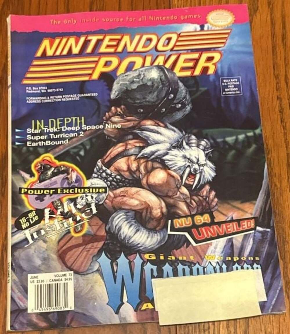 Nintendo Power Mag Vol 73 WeaponLord June 1995 with Primal Rage Poster (86)